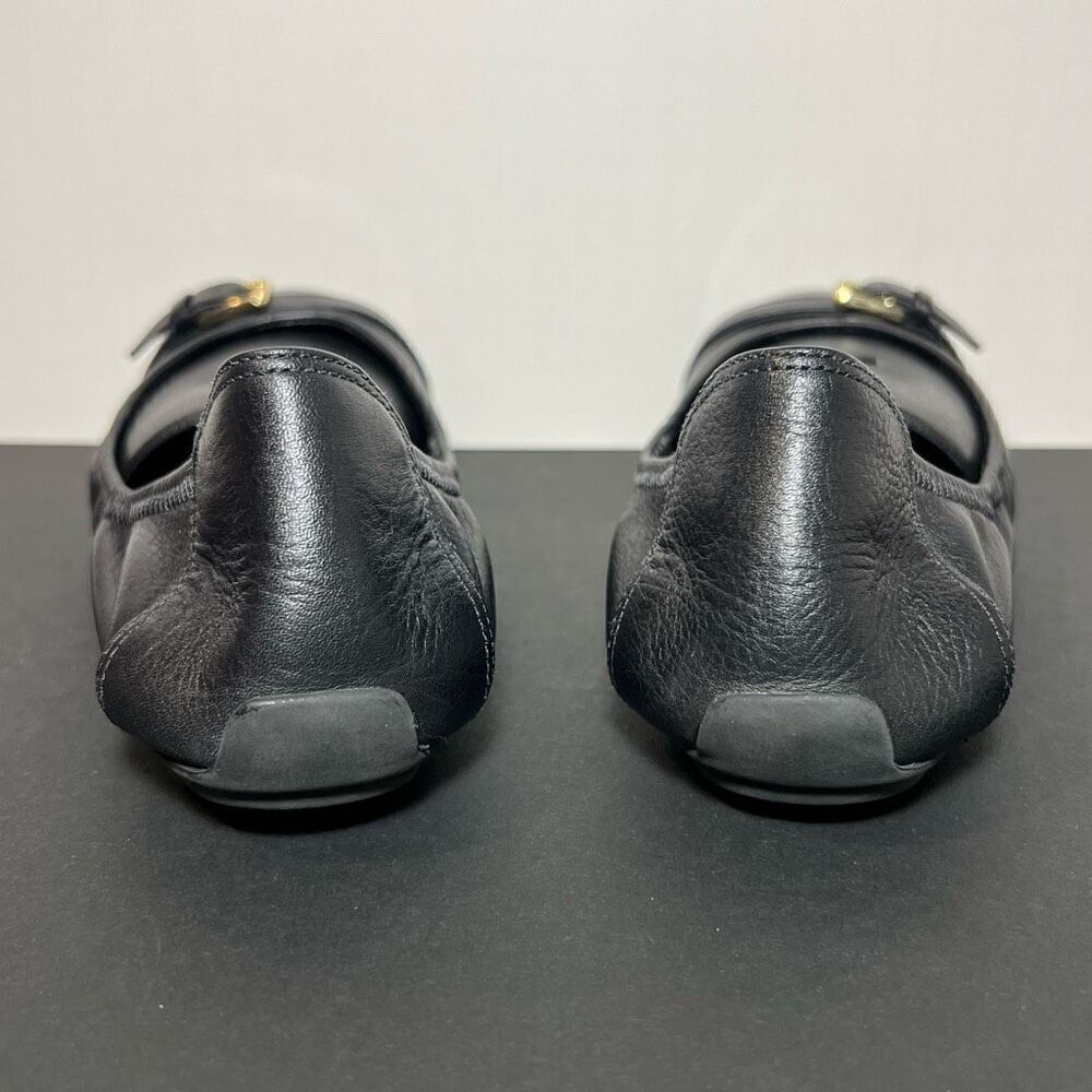 Womens COLE HAAN Classic Black Leather Slip On Flats / Size 7 Medium - Picture 4 of 8